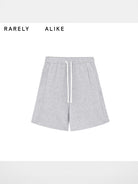 RARELY ALIKE Seamed Cotton Sweat Shorts in Gray