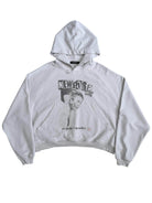 UNKNOWNWORLD Distressed Punk Print Hoodie in Gray