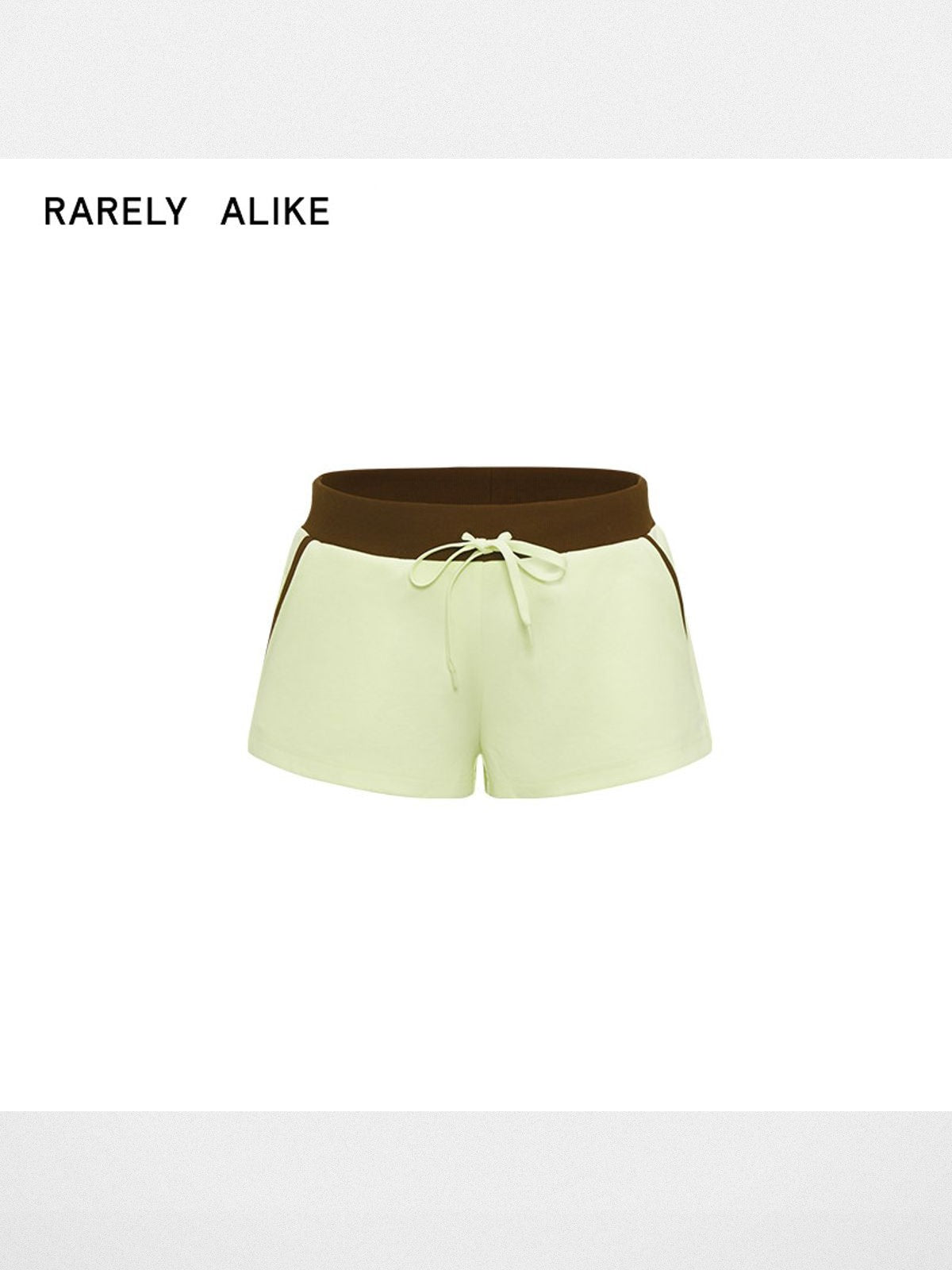 RARELY ALIKE Color Block Sweat Shorts in Mint