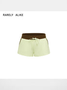 RARELY ALIKE Color Block Sweat Shorts in Mint