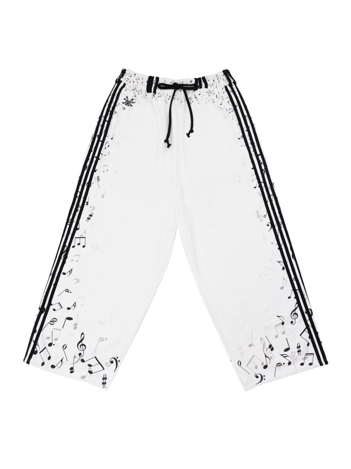 CFIERCE Musical Staff Print Sweatpants in White