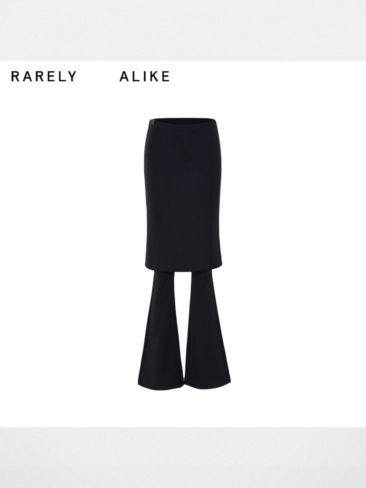 RARELY ALIKE Faux Two Piece Knit Skort in Black