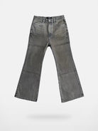 UNKNOWNWORLD Washed Mud Dye Flared Jeans in Gray