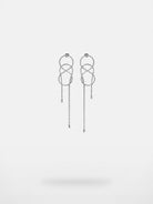 BLACKHEAD Wrapped Chain Drop Earrings in Silver