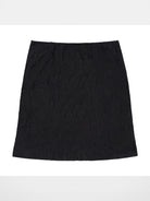 Simple Project Crinkled Texture Micro Flare Mini Skirt in Black