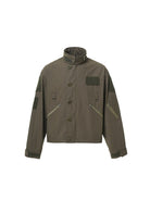 Roolrren Homme Cropped Cotton Flight Jacket in Olive