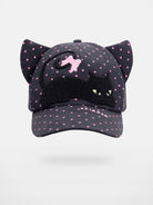 CFIERCE Embroidered Cat Ear Baseball Cap in Gray
