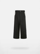 Y OFFICIAL Heavyweight Structural Cut Trousers in Black