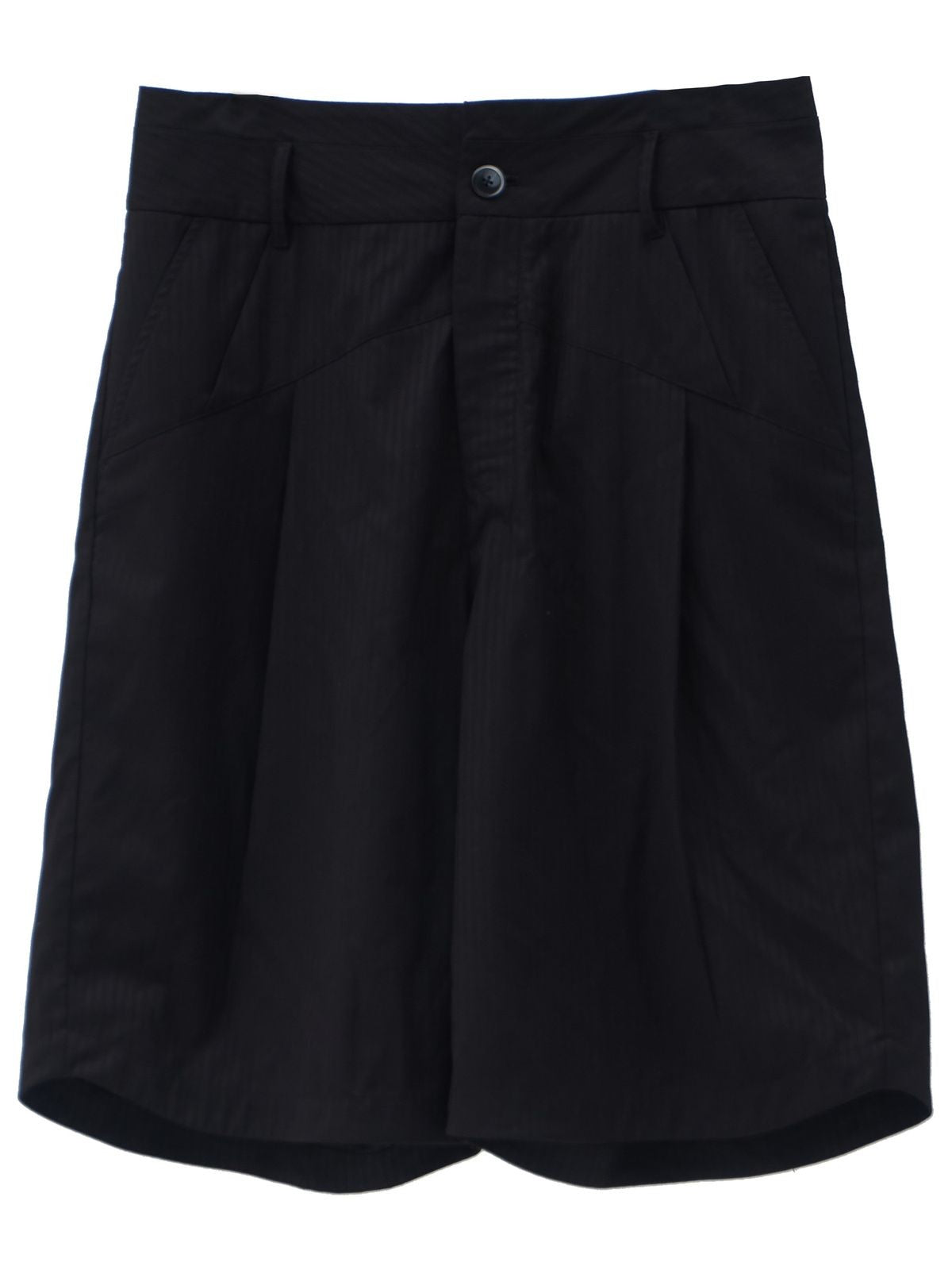 BLINDNOPLAN Dislocated Stripe Tailored Shorts in Black