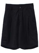 BLINDNOPLAN Dislocated Stripe Tailored Shorts in Black