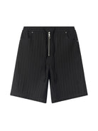 BLINDNOPLAN Textured Rivet Detail Shorts in Black