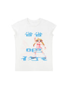 CFIERCE Save It Glitter Graphic T Shirt in White