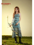 BeerBro Butterfly Print Mesh Cami Dress in Teal