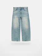 Simple Project Kaihara Indigo Washed A Line Jeans in Blue