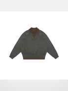 MasonPrince Faux Two Piece Wool Blend Polo in Gray