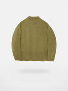 NANS Heavyweight Boucl Wool Sweater in Olive