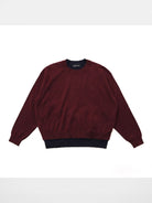 MasonPrince Mock Layer Wool Blend Sweater in Burgundy