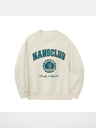 NANS Heavyweight Cotton Varsity Sweatshirt in White