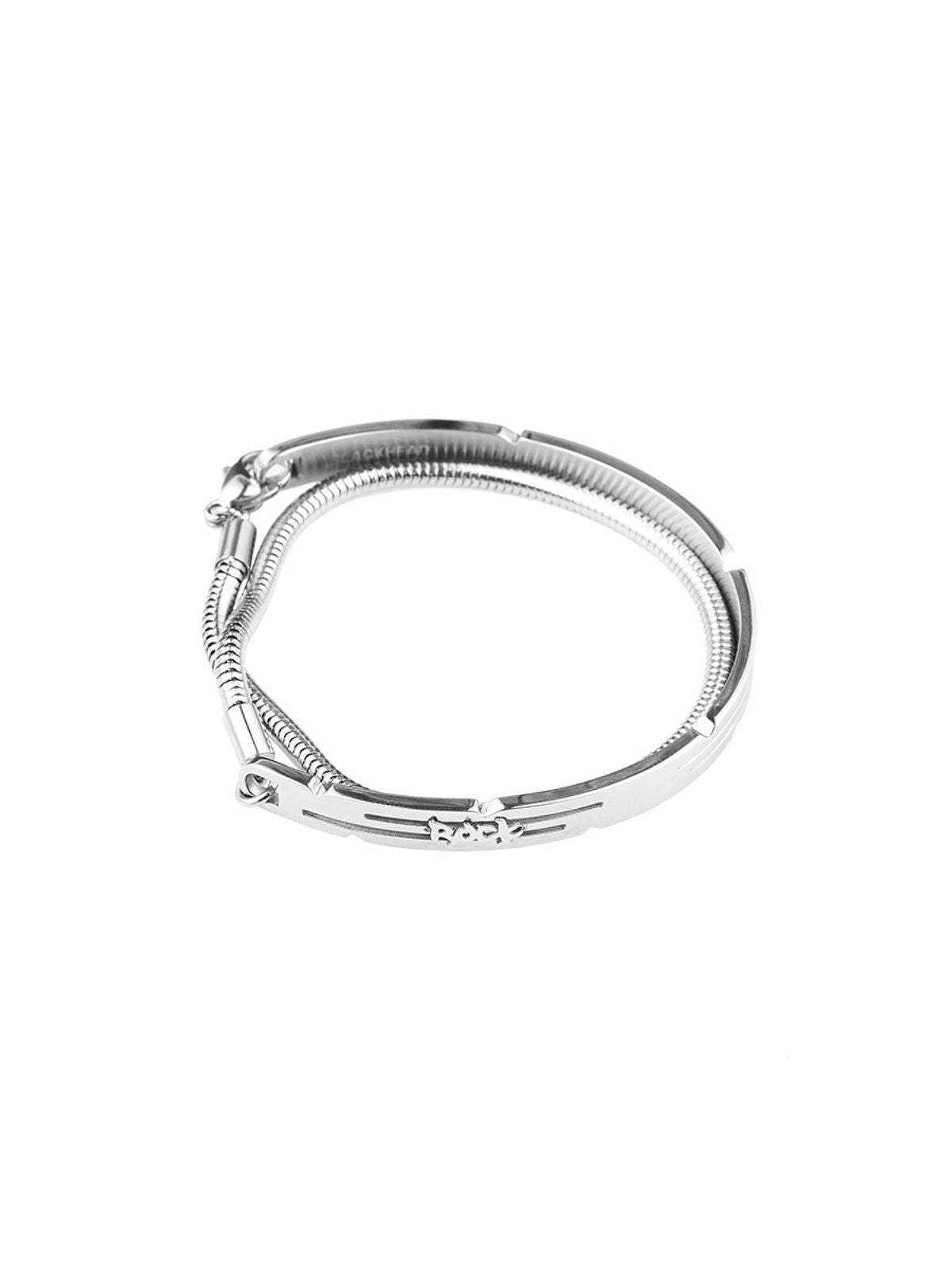 BLACKHEAD Double Layer Steel Bracelet in Silver