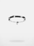 BLACKHEAD Star Pendant Chain Bead Bracelet in Black