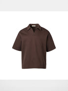 ROYA Structured Air Layer Polo in Brown