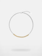 BLACKHEAD Two Tone Spliced Chain Necklace in Gray