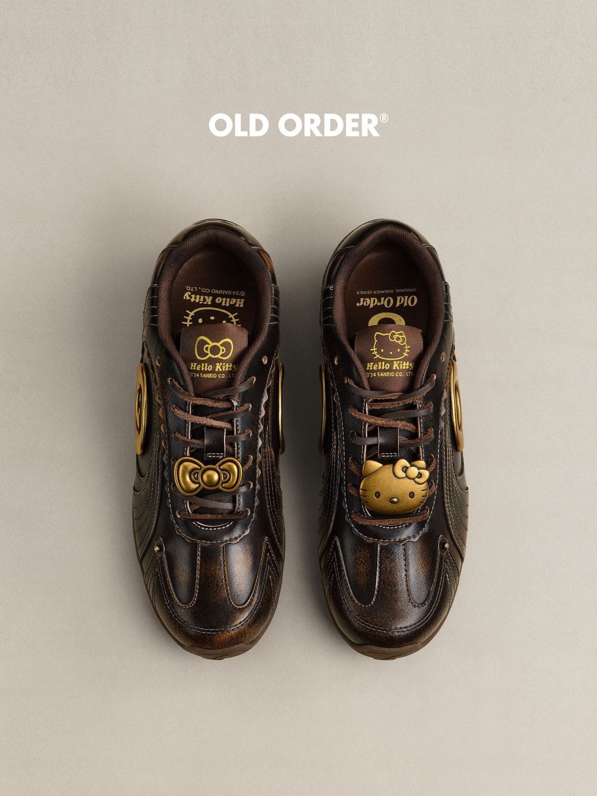 OLDORDER Hello Kitty Turbo Lite GAT Sneakers in Brown
