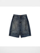 MasonPrince Panelled Workwear Denim Shorts in Blue