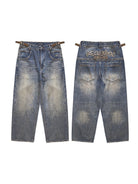 MasonPrince Y2K Distressed Baggy Jeans in Blue