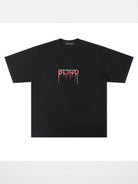 BLINDNOPLAN Cooling Fabric Paste Print T Shirt in Black