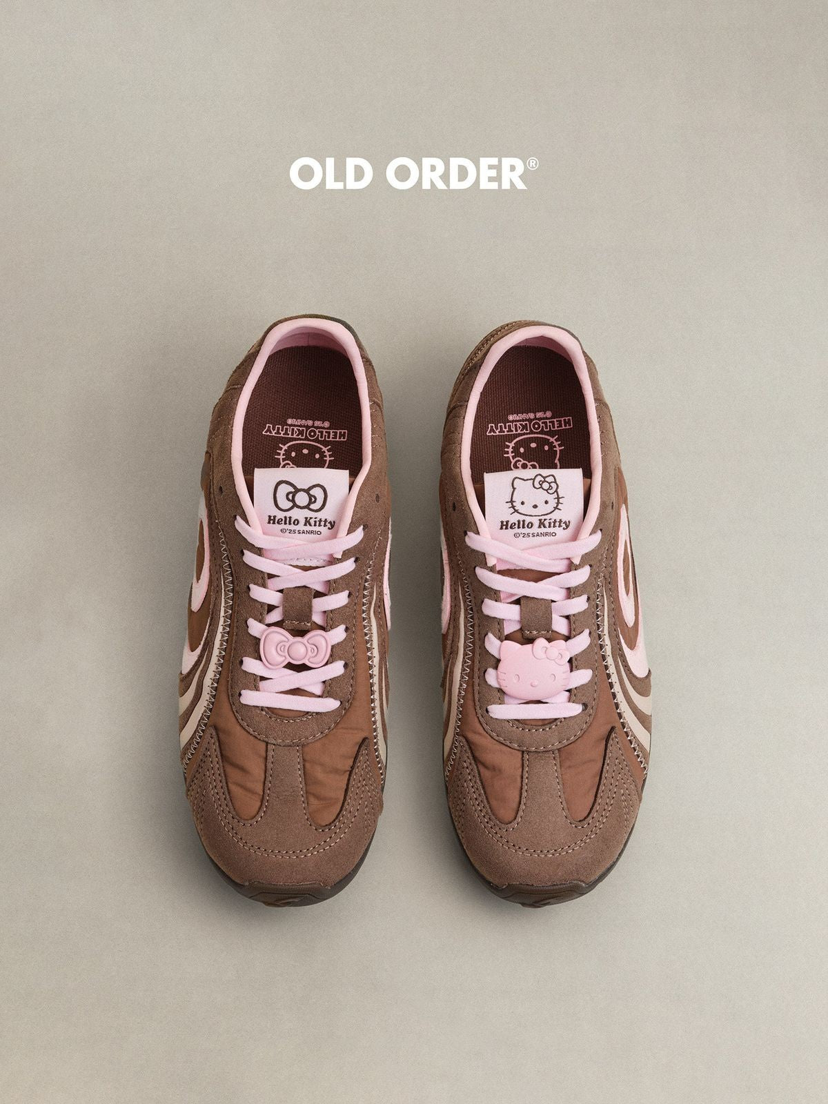 OLDORDER Hello Kitty Retro Turbo Lite Sneakers in Brown