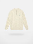 FPA Half Zip Cable Knit Pullover in Cream