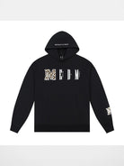 MEDM Leopard Patch Logo Hoodie in Black