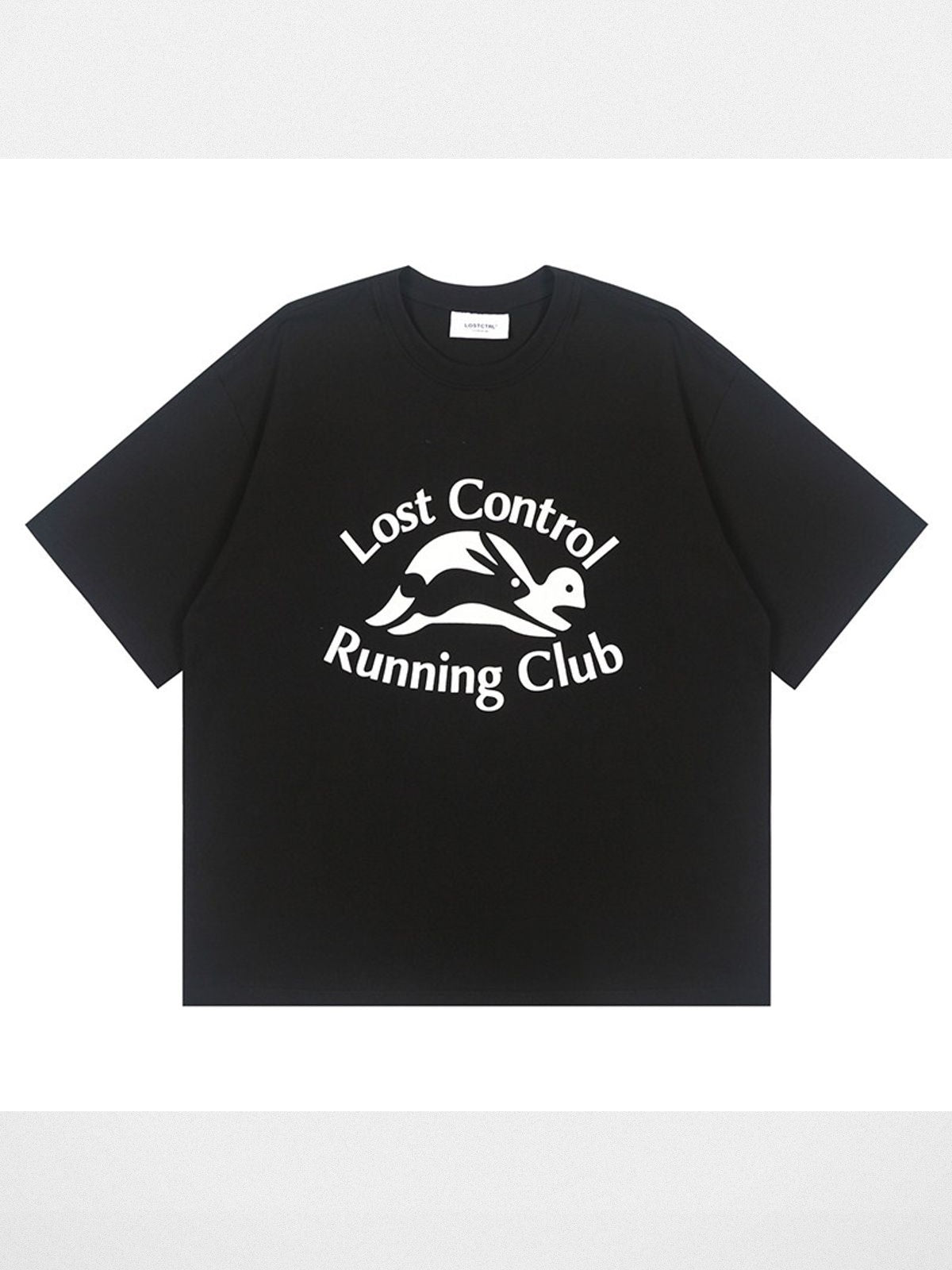 LOSTCTRL Tortoise Hare Heavyweight T Shirt in Black