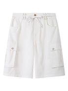 THELIGHT OFFICIAL White Wide Leg Cargo Shorts in White