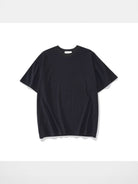 Retro21 Tubular Knit Brushed Cotton T Shirt in Black