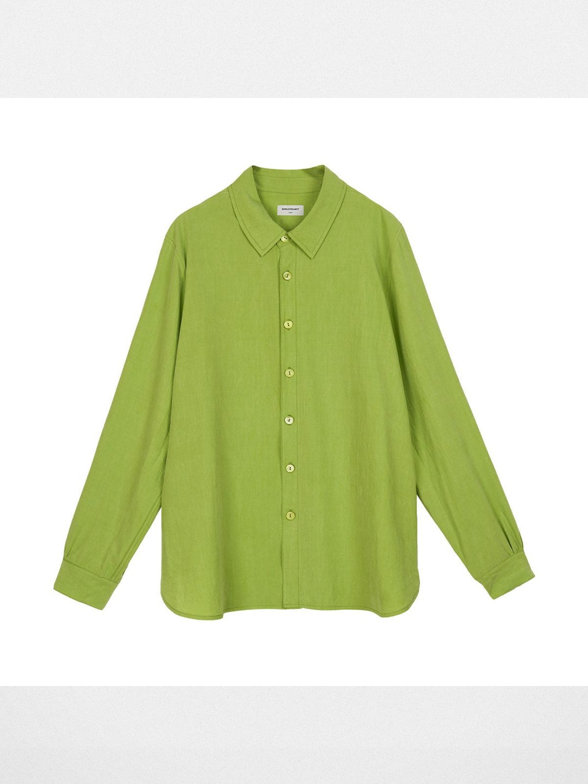 Simple Project Washed Lyocell Shirt in Green