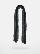 THELIGHT Plush Trim Polka Dot Scarf in Black