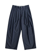 UNKNOWNWORLD Triple Pleated Wool Blend Trousers in Gray