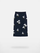 SHUSHUTONG Ribbon Embroidered Wool Skirt in Navy