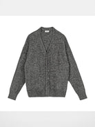 Simple Project Brushed Wool Blend Cardigan in Gray