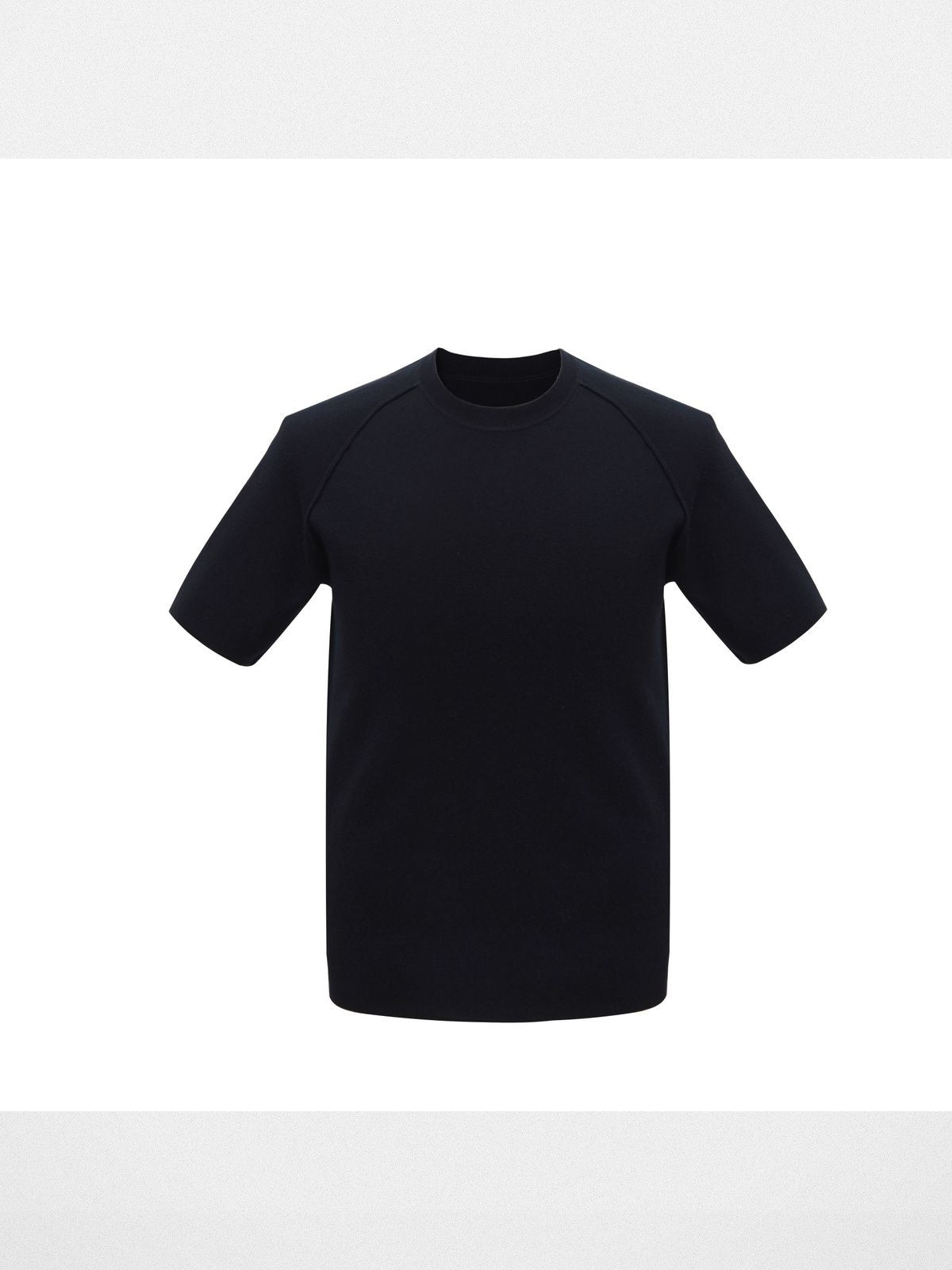 Roolrren Homme Merino Wool Raglan T Shirt in Black