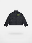 MEDM Embroidered Down Puffer Jacket in Black