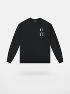 MEDM Oversized Logo Crewneck Sweatshirt in Black