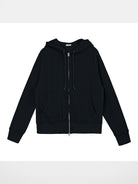Simple Project Cotton Blend Zip Up Hoodie in Navy Blue