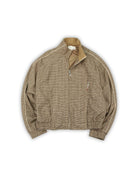 SOD Wool Blend Houndstooth Track Jacket in Khaki