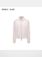 RARELY ALIKE Zip Front Workwear Jacket in Pink