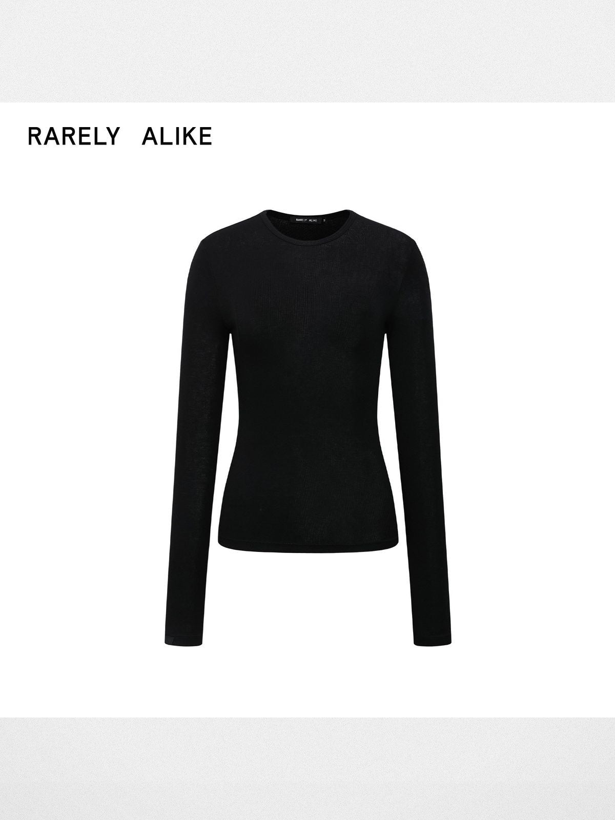 RARELY ALIKE Stretch Tencel Merino Knit Top in Black