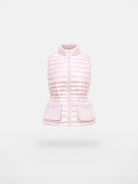 RARELY ALIKE Cinched Waist Down Vest in Pink