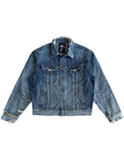 UNKNOWNWORLD Heavy Distressed Denim Jacket in Blue